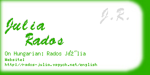 julia rados business card